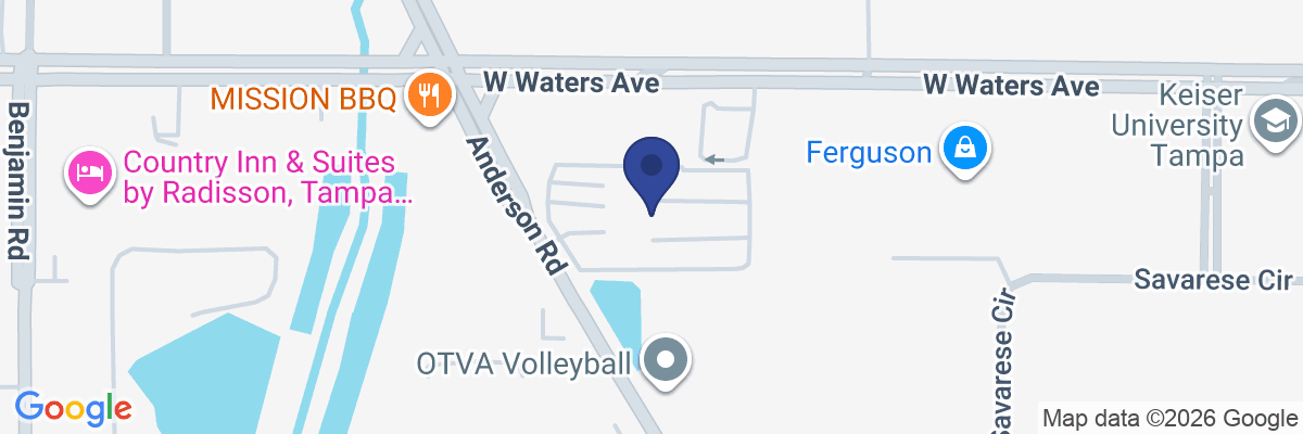 Map showing facility locations