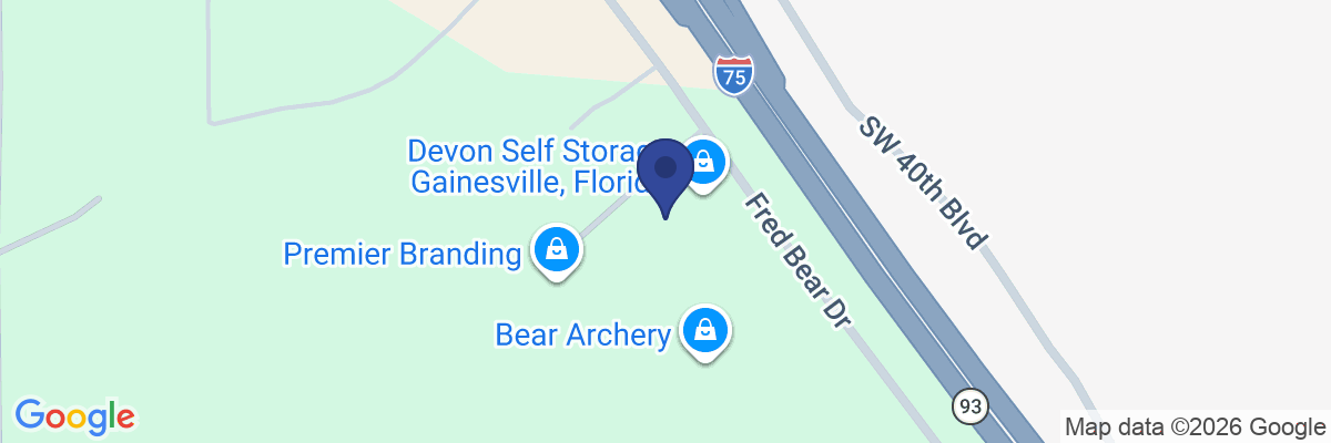 Map showing facility locations