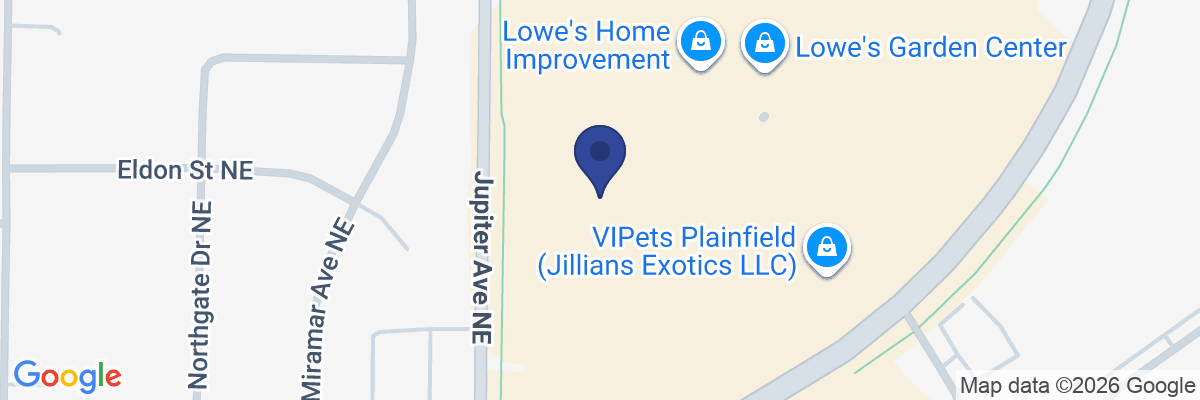 Map showing facility locations