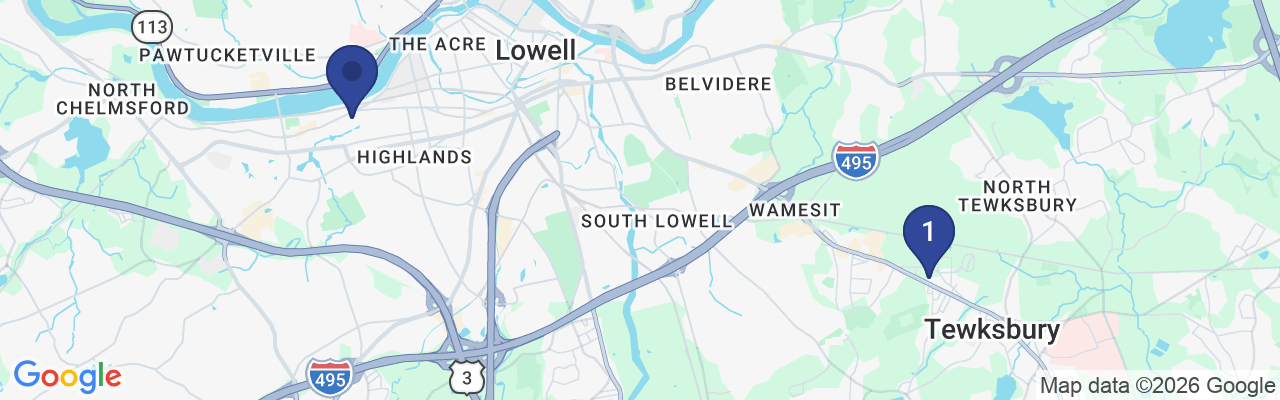 Map showing facility locations