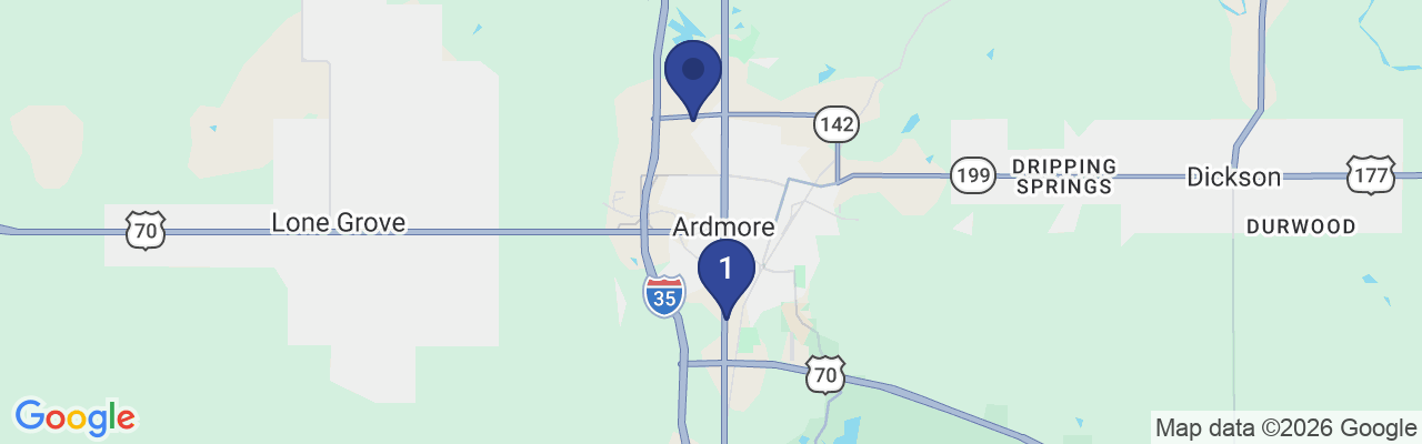 Map showing facility locations