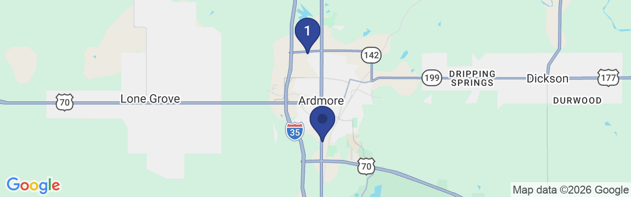 Map showing facility locations