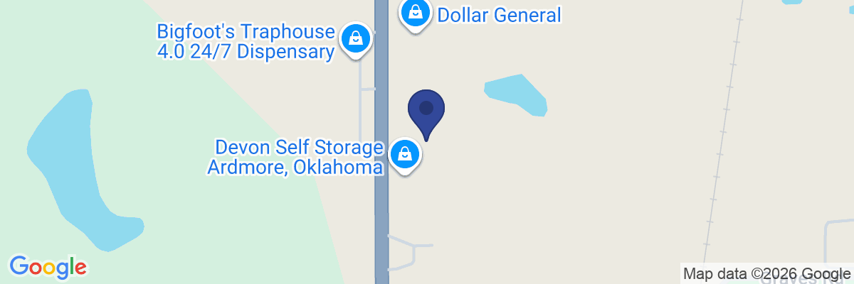 Map showing facility locations