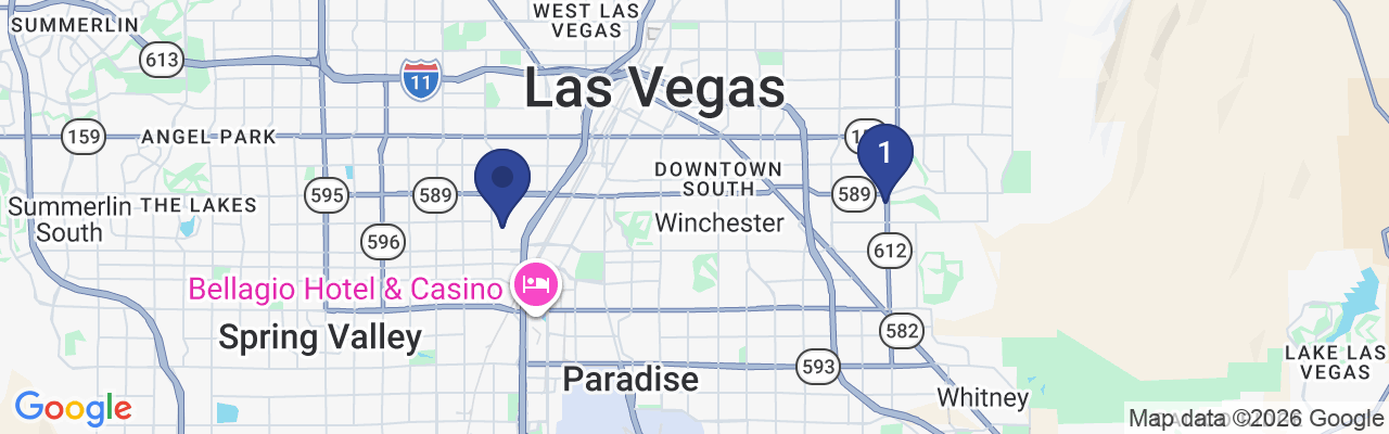 Map showing facility locations