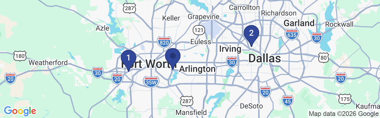 Map showing facility locations