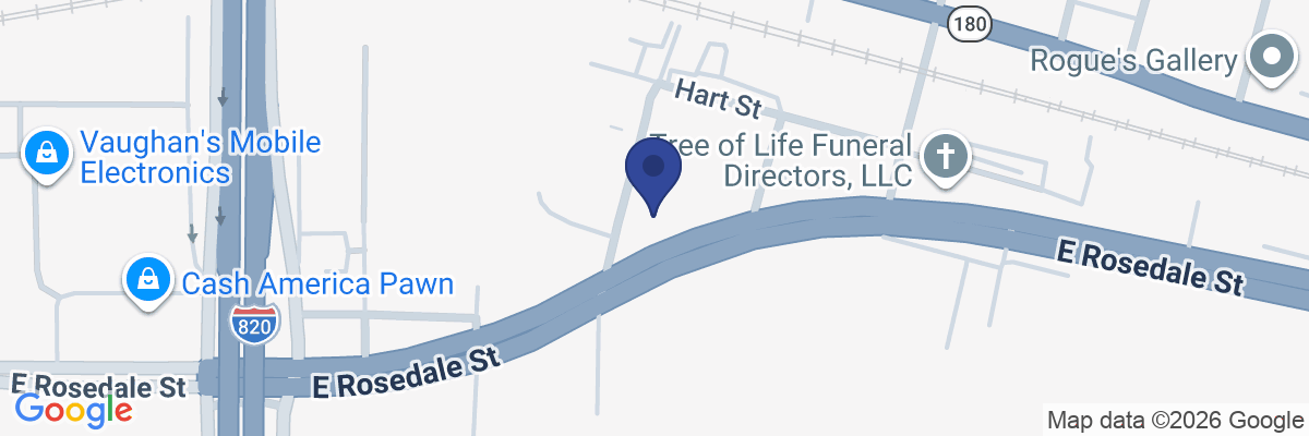 Map showing facility locations