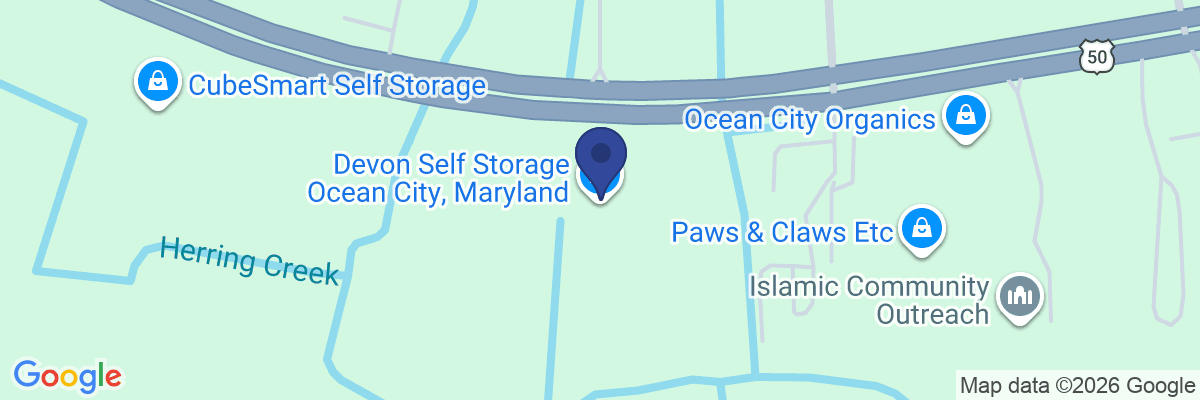 Map showing facility locations