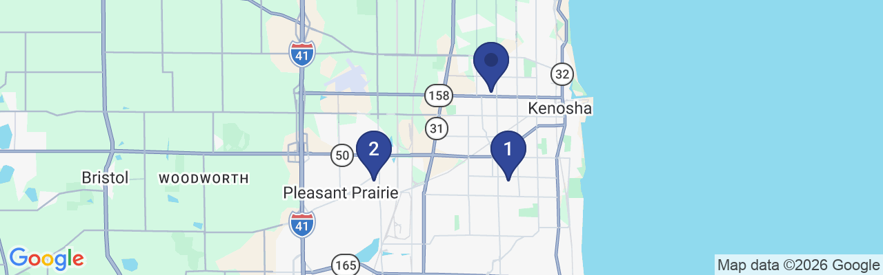 Map showing facility locations