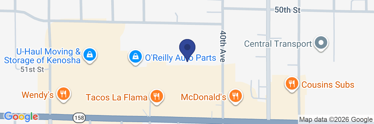 Map showing facility locations