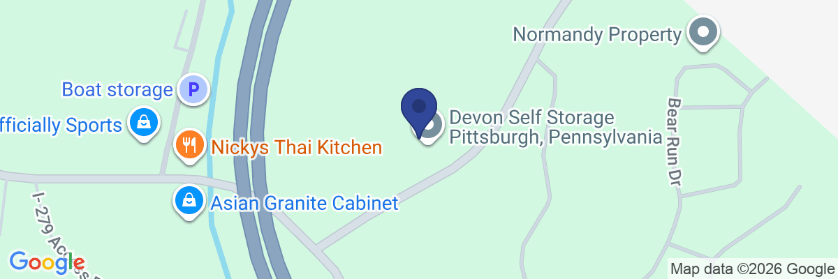 Map showing facility locations