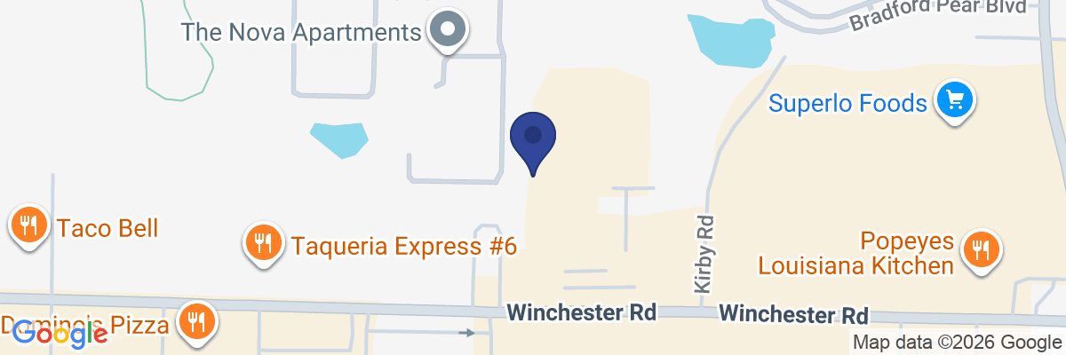 Map showing facility locations