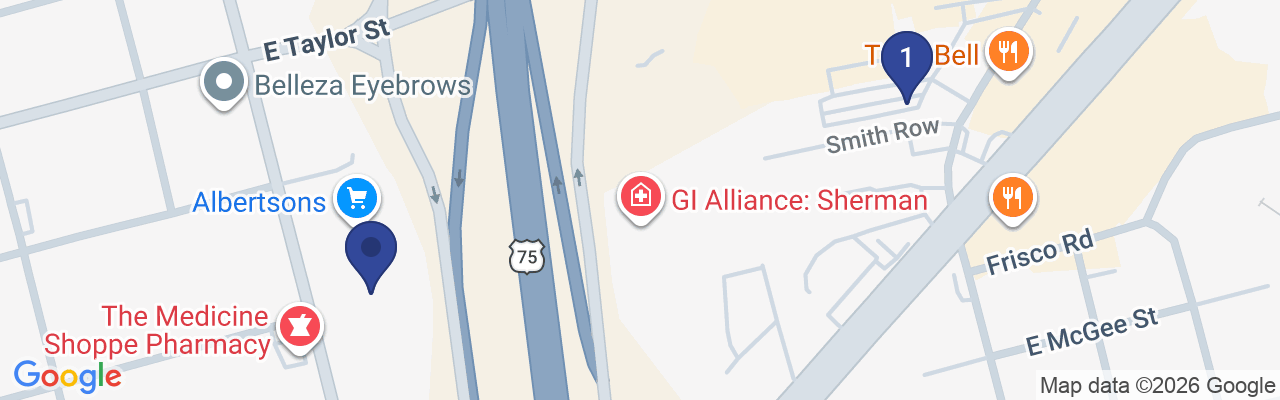 Map showing facility locations