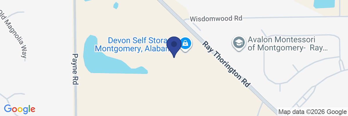 Map showing facility locations