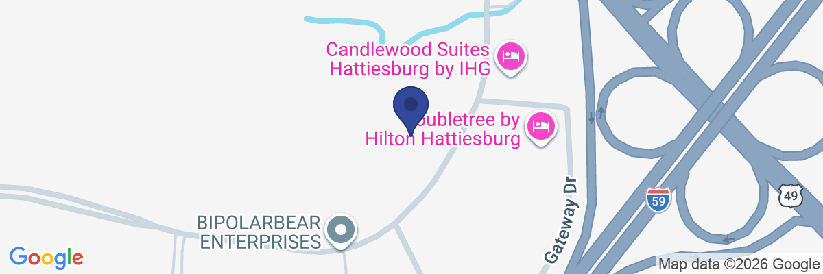 Map showing facility locations