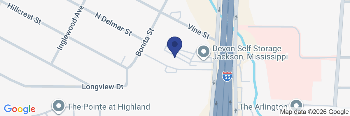 Map showing facility locations
