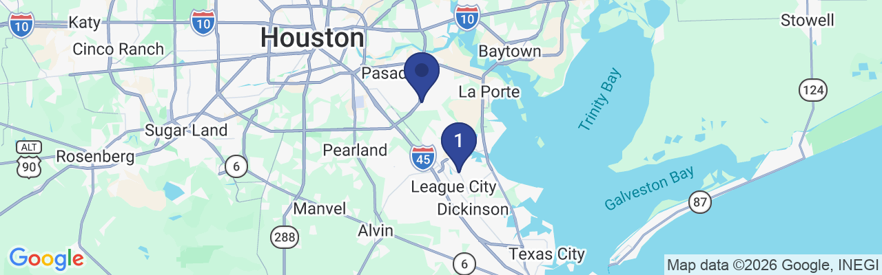 Map showing facility locations