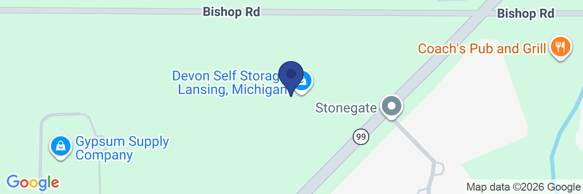 Map showing facility locations