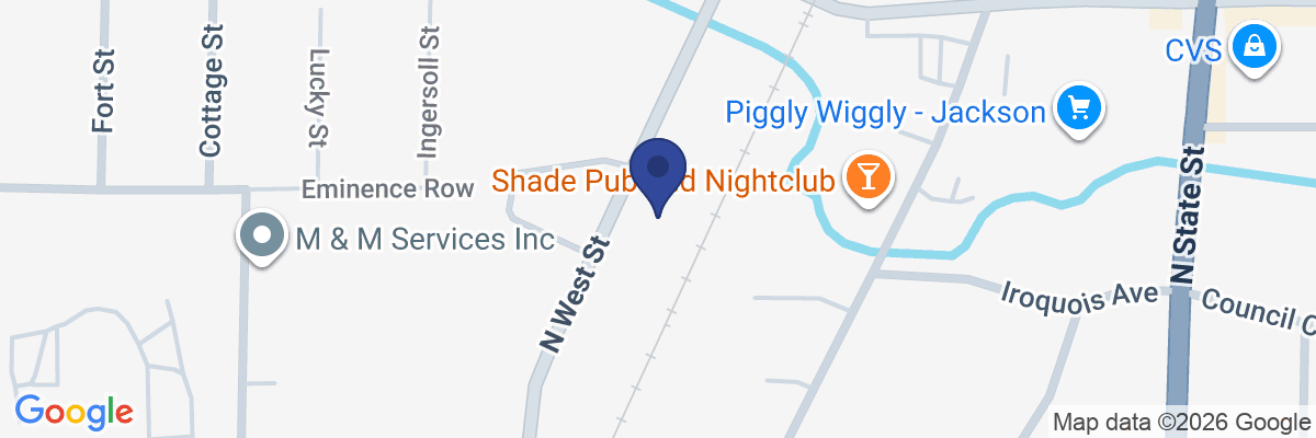 Map showing facility locations