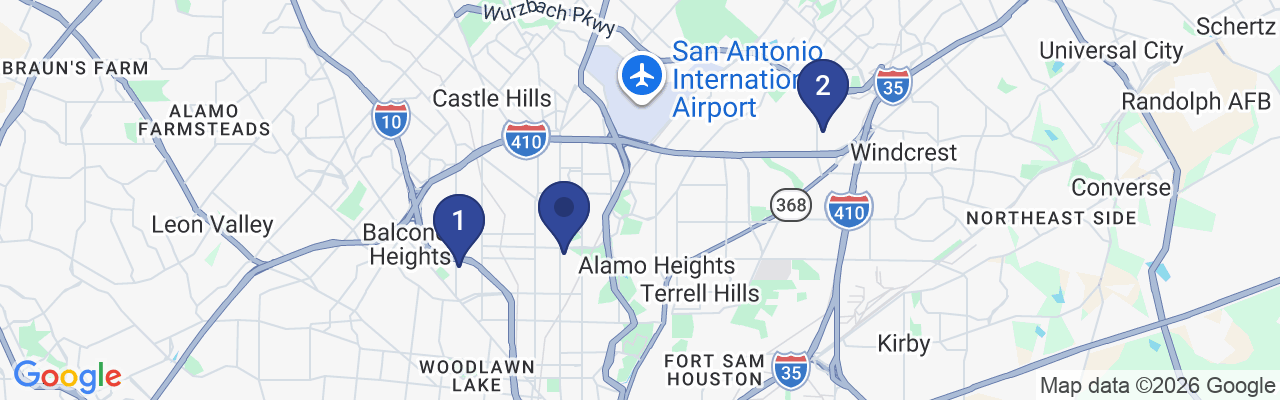 Map showing facility locations