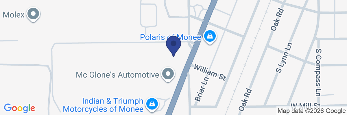 Map showing facility locations