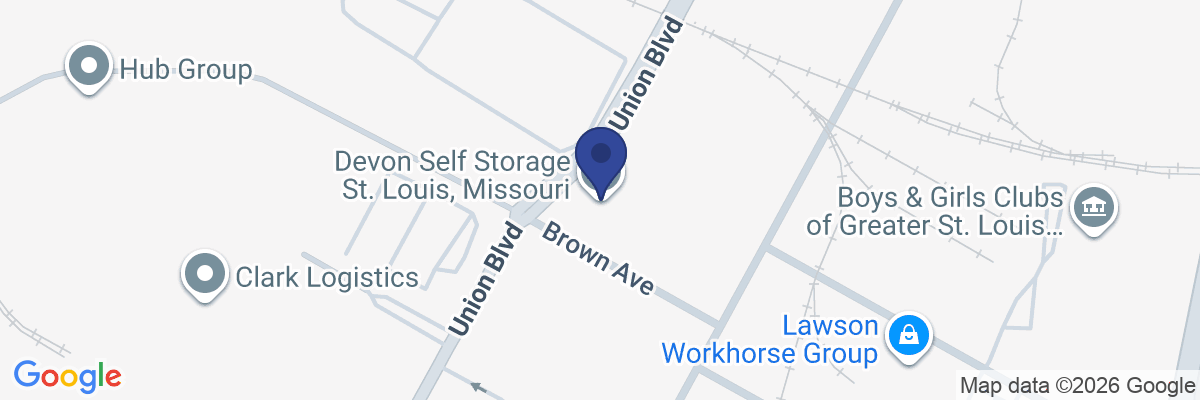 Map showing facility locations