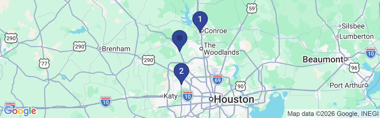 Map showing facility locations