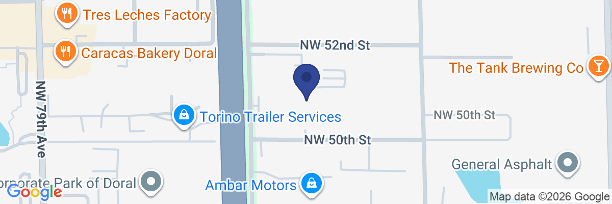 Map showing facility locations